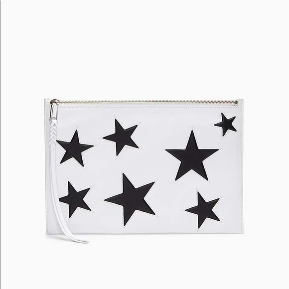 large white clutch bag